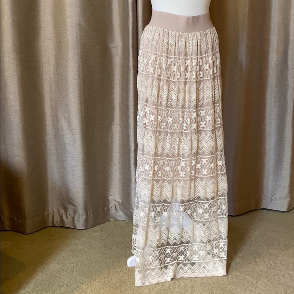 Lace maxi skirt